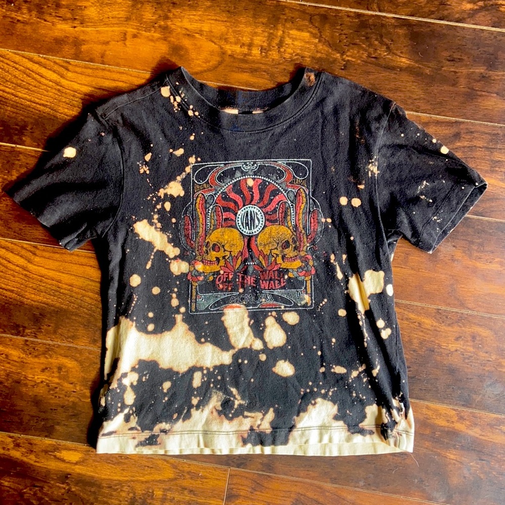 Vans. Hand bleach dyed t shirt.